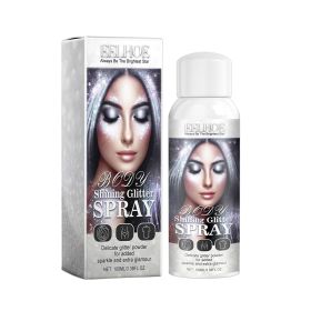 Eelhoe Body Glitter Spray, Body Glitter Highlight Spray Natural Stereo Long-Lasting Brightening Glitter Powder