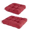 2Pcs Rocking Chair Cushion Upper And Lower Back And Seat Sets with Non-Slip Ties Polyester Fiber Filling Comfortable for Indoor Home Office Car